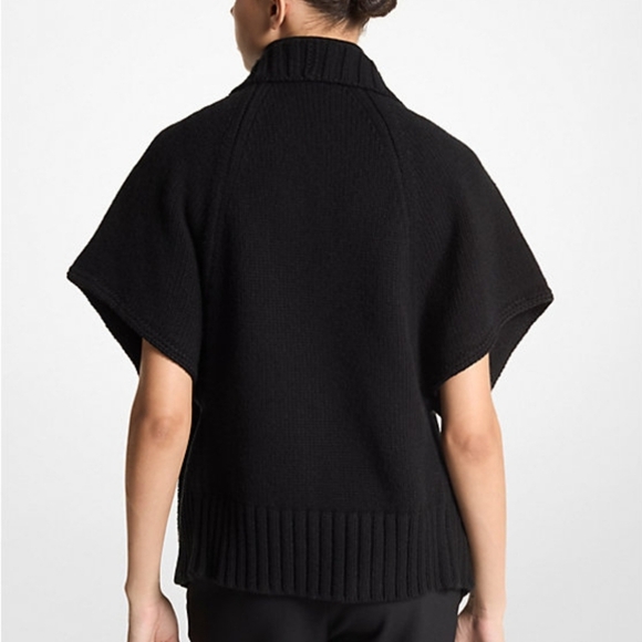 Michael Kors Collection Black 100% Cashmere Wrapped Cardigan M NWOT - Picture 2 of 7